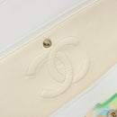 CHANEL Chain Double Flap Matelasse 25 Bag leather Multicolor CC Auth 185767SM-21