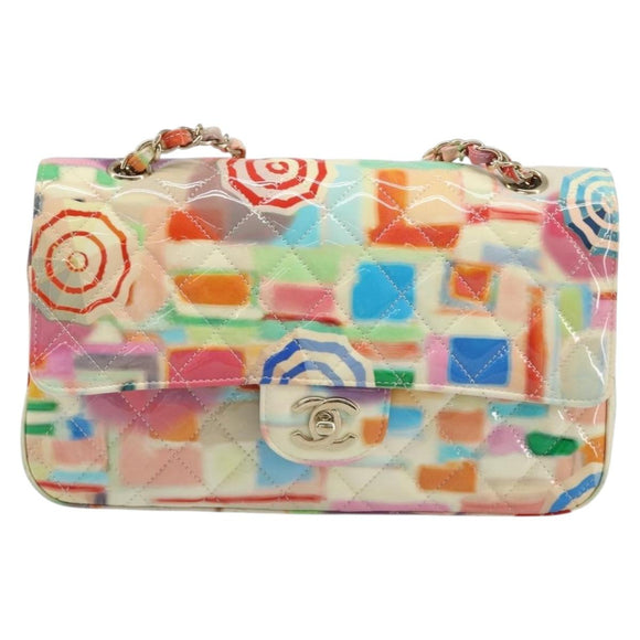 CHANEL Chain Double Flap Matelasse 25 Tas leer Multicolor CC Auth 185767SM