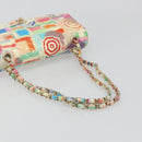 CHANEL Chain Double Flap Matelasse 25 Bag leather Multicolor CC Auth 185767SM-7