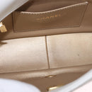 CHANEL Matelasse Chain Shoulder Bag Lamb Skin 2way White Gold CC Auth 185768SAM-11