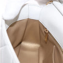 CHANEL Matelasse Chain Shoulder Bag Lamb Skin 2way White Gold CC Auth 185768SAM-27
