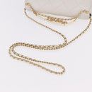 CHANEL Matelasse Chain Shoulder Bag Lamb Skin 2way White Gold CC Auth 185768SAM-8