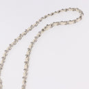 CHANEL Matelasse Chain Shoulder Bag Lamb Skin White Silver CC Auth 185770SAM-8