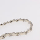 CHANEL Matelasse Chain Shoulder Bag Lamb Skin White Silver CC Auth 185770SAM-9