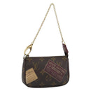 LOUIS VUITTON label Collection Mini Pochette Pouch M63798 LV Auth 185772A-1