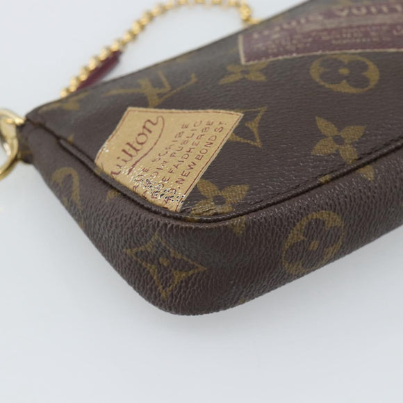 LOUIS VUITTON label Collection Mini Pochette Pouch M63798 LV Auth 185772A