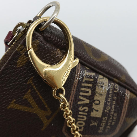 LOUIS VUITTON label Collection Mini Pochette Pouch M63798 LV Auth 185772A