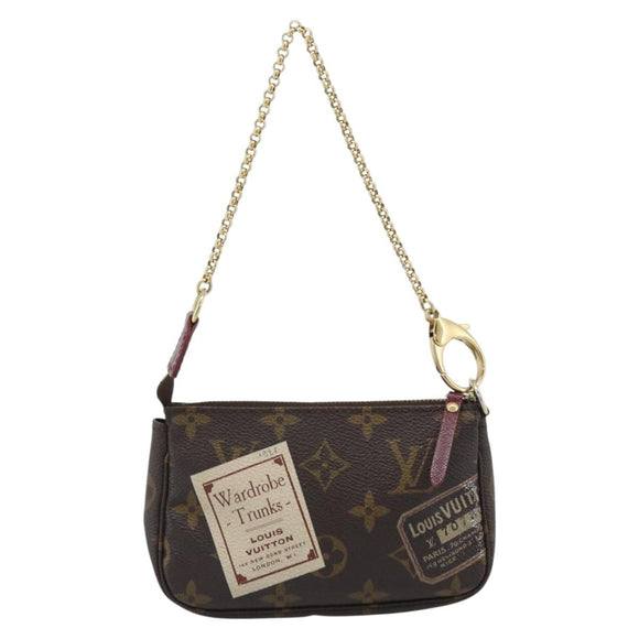 LOUIS VUITTON label Collection Mini Pochette Pouch M63798 LV Auth 185772A