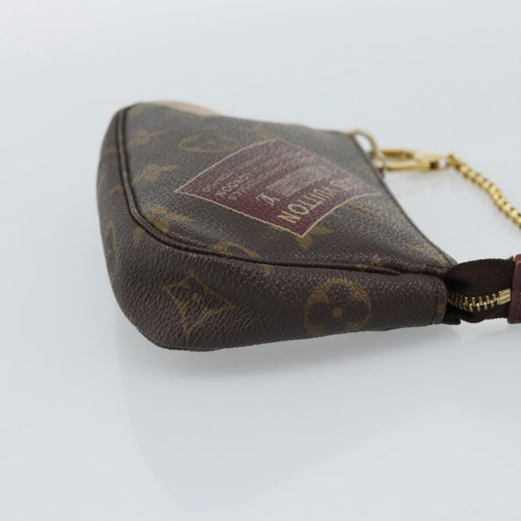 LOUIS VUITTON label Collection Mini Pochette Pouch M63798 LV Auth 185772A