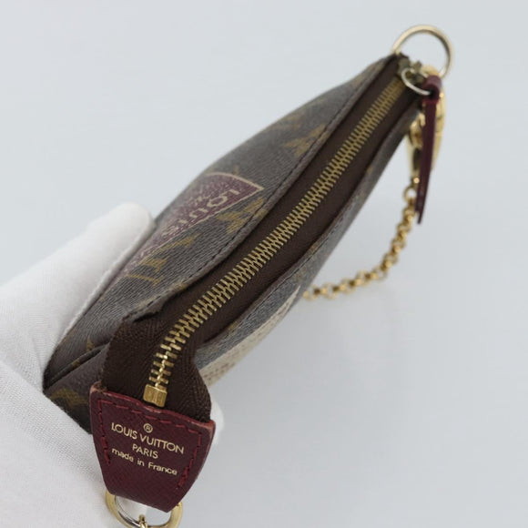 LOUIS VUITTON label Collection Mini Pochette Pouch M63798 LV Auth 185772A