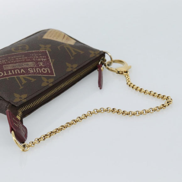 LOUIS VUITTON label Collection Mini Pochette Pouch M63798 LV Auth 185772A