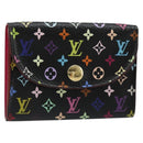 LOUIS VUITTON Multicolor Envelope Carte de Visite Case Black M66561 Auth 185774M-1