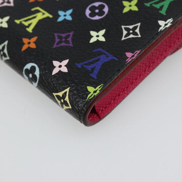 LOUIS VUITTON Multicolor Envelope Carte de Visite Case Black M66561 Auth 185774M