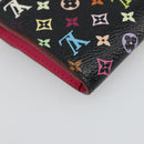 LOUIS VUITTON Multicolor Envelope Carte de Visite Case Black M66561 Auth 185774M-16