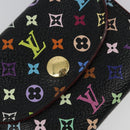 LOUIS VUITTON Multicolor Envelope Carte de Visite Case Black M66561 Auth 185774M-17
