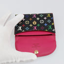 LOUIS VUITTON Multicolor Envelope Carte de Visite Case Black M66561 Auth 185774M-18