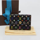 LOUIS VUITTON Multicolor Envelope Carte de Visite Case Black M66561 Auth 185774M-12