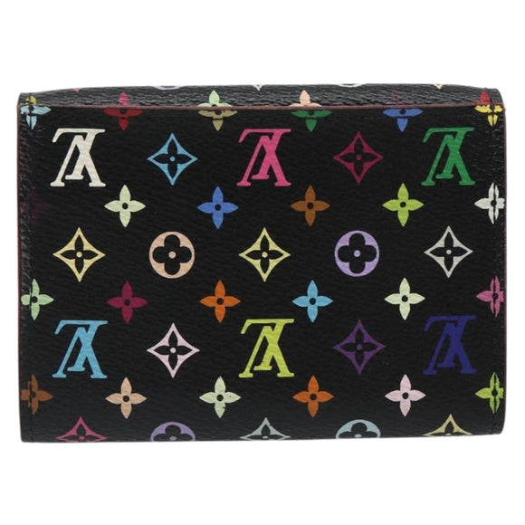 LOUIS VUITTON Multicolor Envelope Carte de Visite Case Black M66561 Auth 185774M