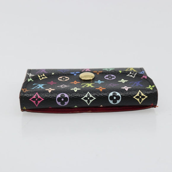 LOUIS VUITTON Multicolor Envelope Carte de Visite Case Black M66561 Auth 185774M