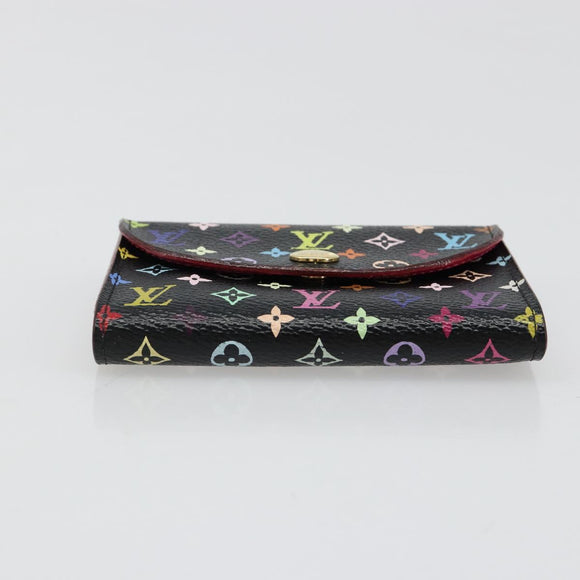 LOUIS VUITTON Multicolor Envelope Carte de Visite Case Black M66561 Auth 185774M