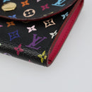 LOUIS VUITTON Multicolor Envelope Carte de Visite Case Black M66561 Auth 185774M-7