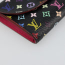 LOUIS VUITTON Multicolor Envelope Carte de Visite Case Black M66561 Auth 185774M-14