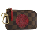 LOUIS VUITTON Damier Ebene T & B Pochette Cle Compris Purse N61742 Auth 185776-1
