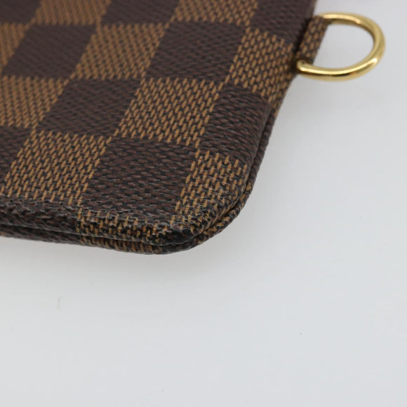 LOUIS VUITTON Damier Ebene T & B Pochette Cle Compris Purse N61742 Auth 185776