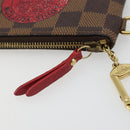 LOUIS VUITTON Damier Ebene T & B Pochette Cle Compris Purse N61742 Auth 185776-9