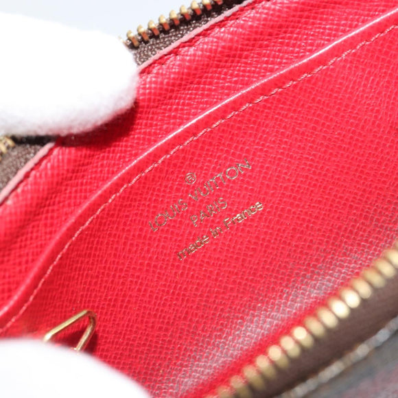 LOUIS VUITTON Damier Ebene T & B Pochette Cle Compris Purse N61742 Auth 185776