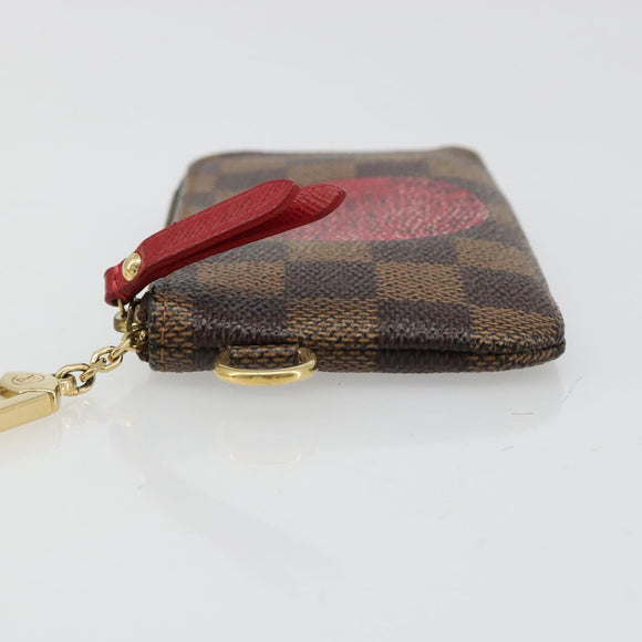 LOUIS VUITTON Damier Ebene T & B Pochette Cle Compris Purse N61742 Auth 185776