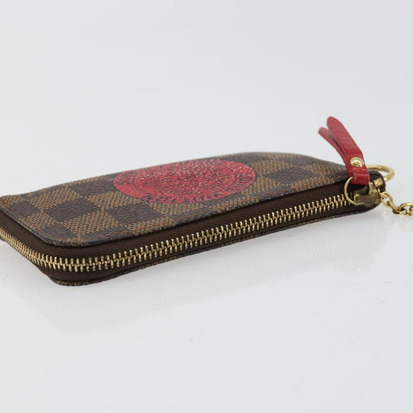 LOUIS VUITTON Damier Ebene T & B Pochette Cle Compris Purse N61742 Auth 185776