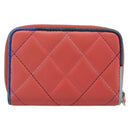 CHANEL Matelasse Coin Purse Lamb Skin Pink Silver CC Auth 185777A-2