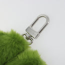 LOUIS VUITTON LV Lucky Trefoil Bag Charm Velvet Green M03170 LV Auth 185780M-3