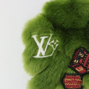 LOUIS VUITTON LV Lucky Trefoil Bag Charm Velvet Green M03170 LV Auth 185780M-5