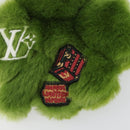 LOUIS VUITTON LV Lucky Trefoil Bag Charm Velvet Green M03170 LV Auth 185780M-6
