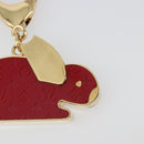 LOUIS VUITTON Bijoux Sac Animalia Lapin Charm metal Red M66129 LV Auth 185782M-10