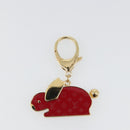 LOUIS VUITTON Bijoux Sac Animalia Lapin Charm metal Red M66129 LV Auth 185782M-2