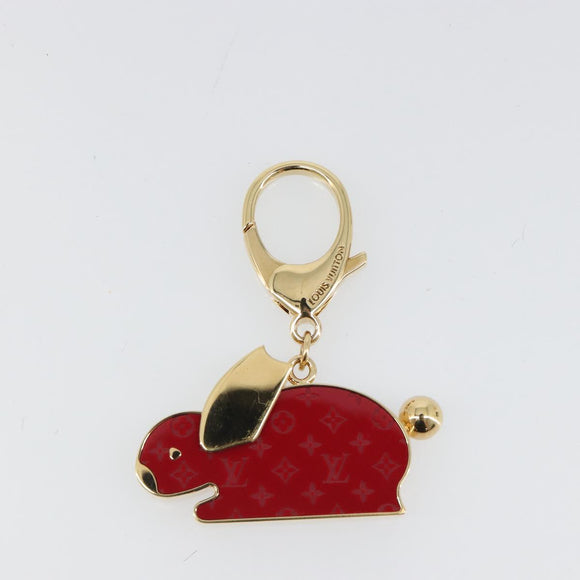 LOUIS VUITTON Bijoux Sac Animalia Lapin Charm metal Red M66129 LV Auth 185782M