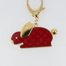 LOUIS VUITTON Bijoux Sac Animalia Lapin Charm metal Red M66129 LV Auth 185782M-4