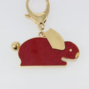 LOUIS VUITTON Bijoux Sac Animalia Lapin Charm metal Red M66129 LV Auth 185782M-9