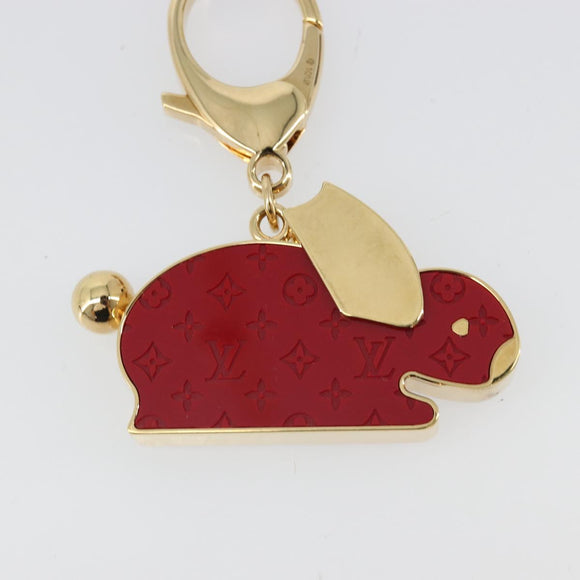 LOUIS VUITTON Bijoux Sac Animalia Lapin Charm metal Red M66129 LV Auth 185782M