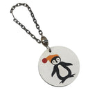 HERMES Penguin Charm Leather White Auth 185783M-1
