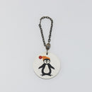 HERMES Penguin Charm Leather White Auth 185783M-2
