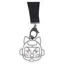 CHANEL Cat Robot Necklace metal Black CC Auth 185784M-1