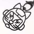 CHANEL Cat Robot Necklace metal Black CC Auth 185784M-11