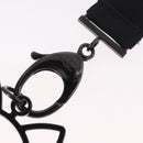 CHANEL Cat Robot Necklace metal Black CC Auth 185784M-12