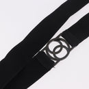 CHANEL Cat Robot Necklace metal Black CC Auth 185784M-15