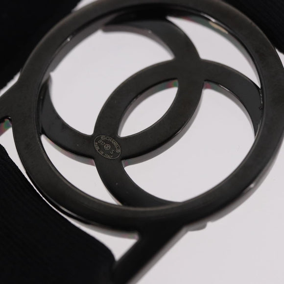 CHANEL Cat Robot Necklace metal Black CC Auth 185784M
