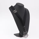 CHANEL Cat Robot Necklace metal Black CC Auth 185784M-19